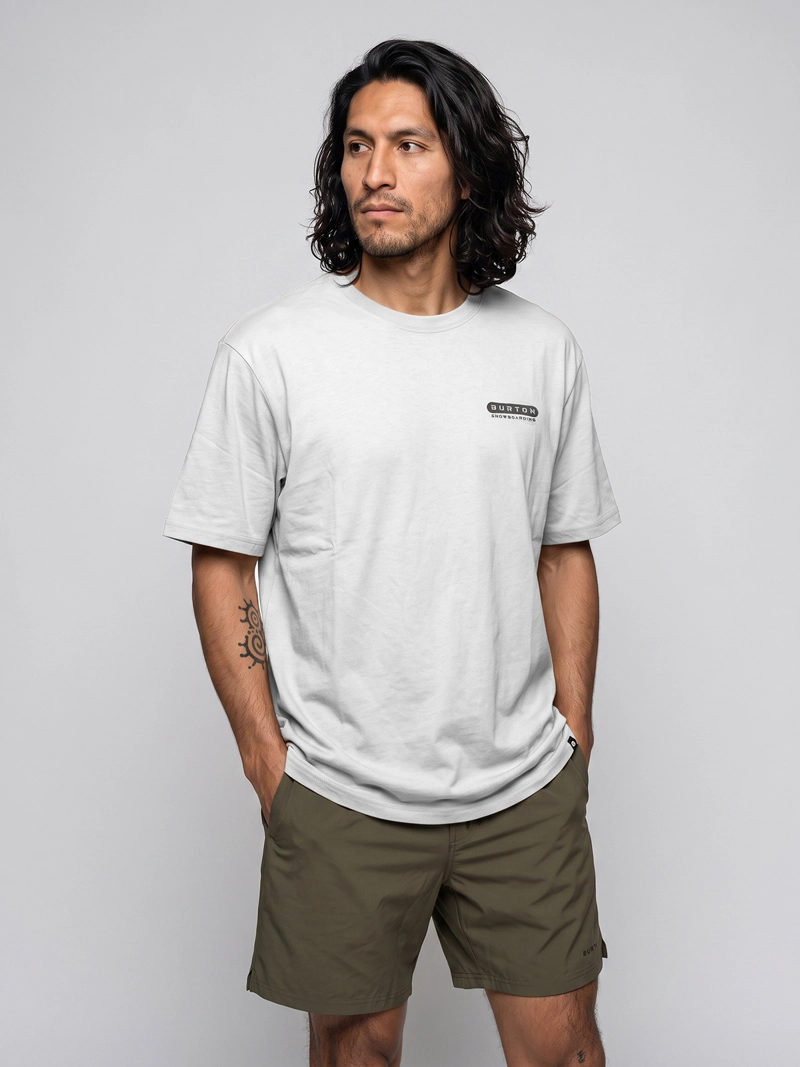 POLERA NEGRO M/C HOMBRE T-SHIRT SHORT/REG FI BURTON - 1