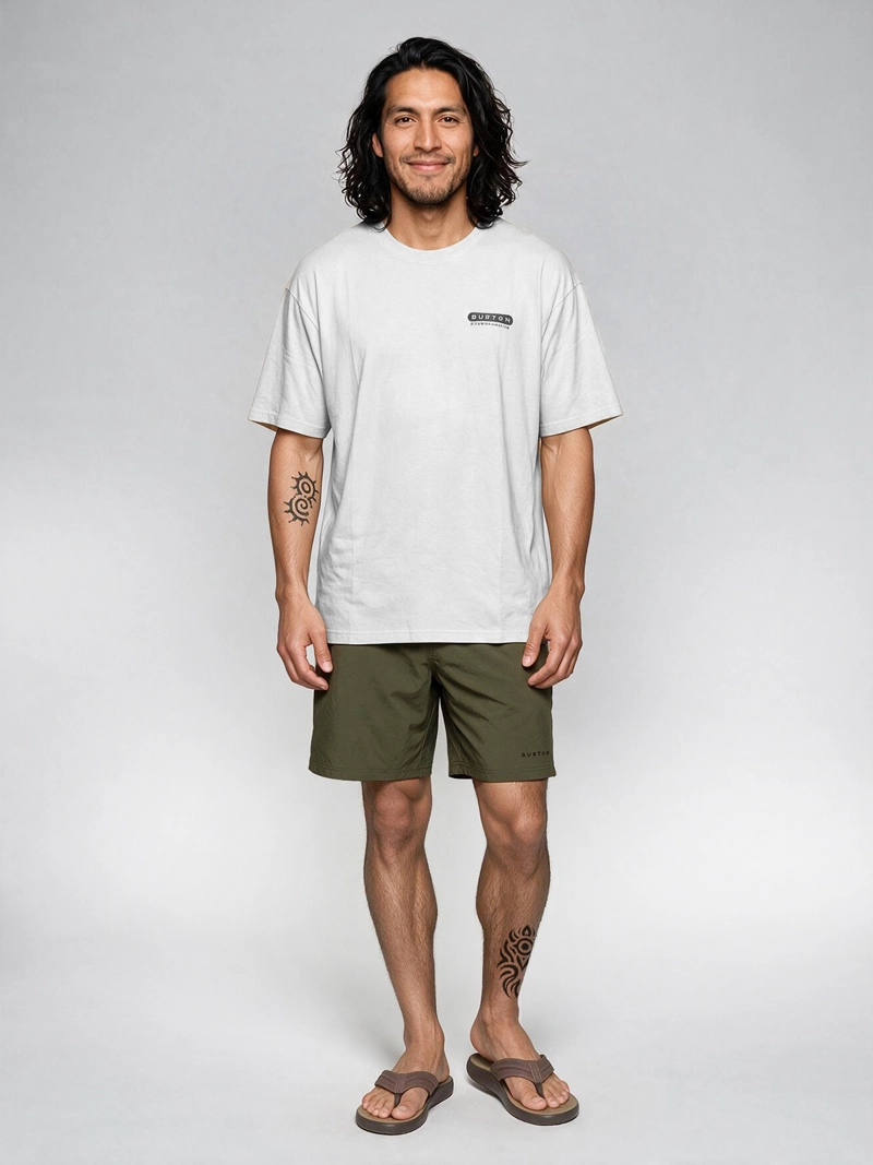 POLERA NEGRO M/C HOMBRE T-SHIRT SHORT/REG FI BURTON - 5