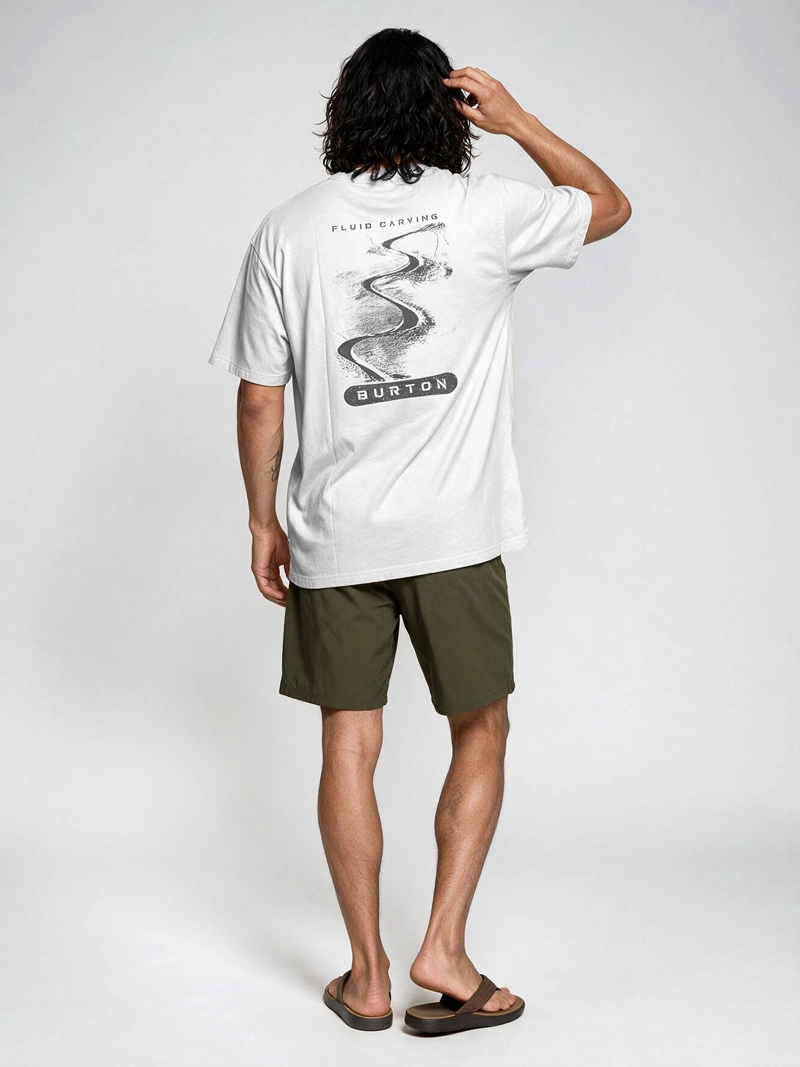 POLERA NEGRO M/C HOMBRE T-SHIRT SHORT/REG FI BURTON - 6