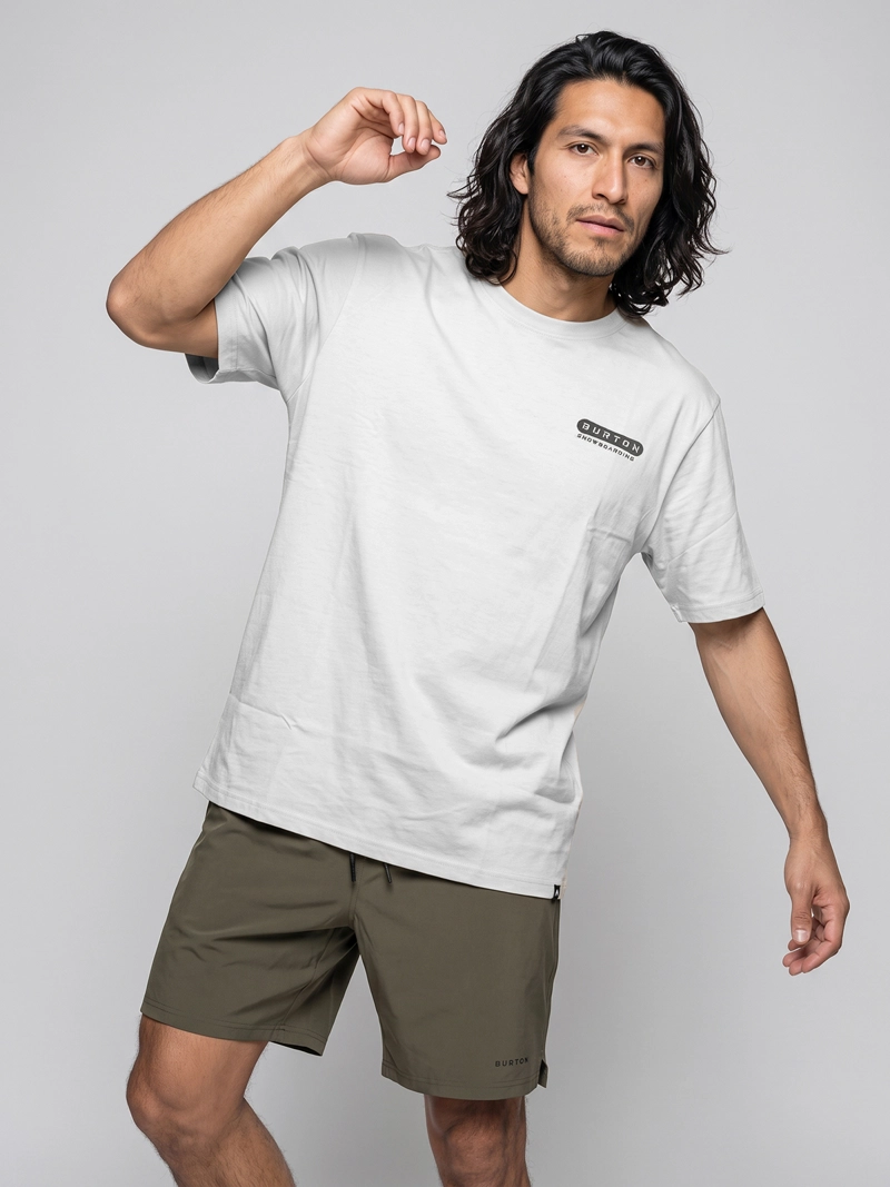 POLERA NEGRO M/C HOMBRE T-SHIRT SHORT/REG FI BURTON - 8