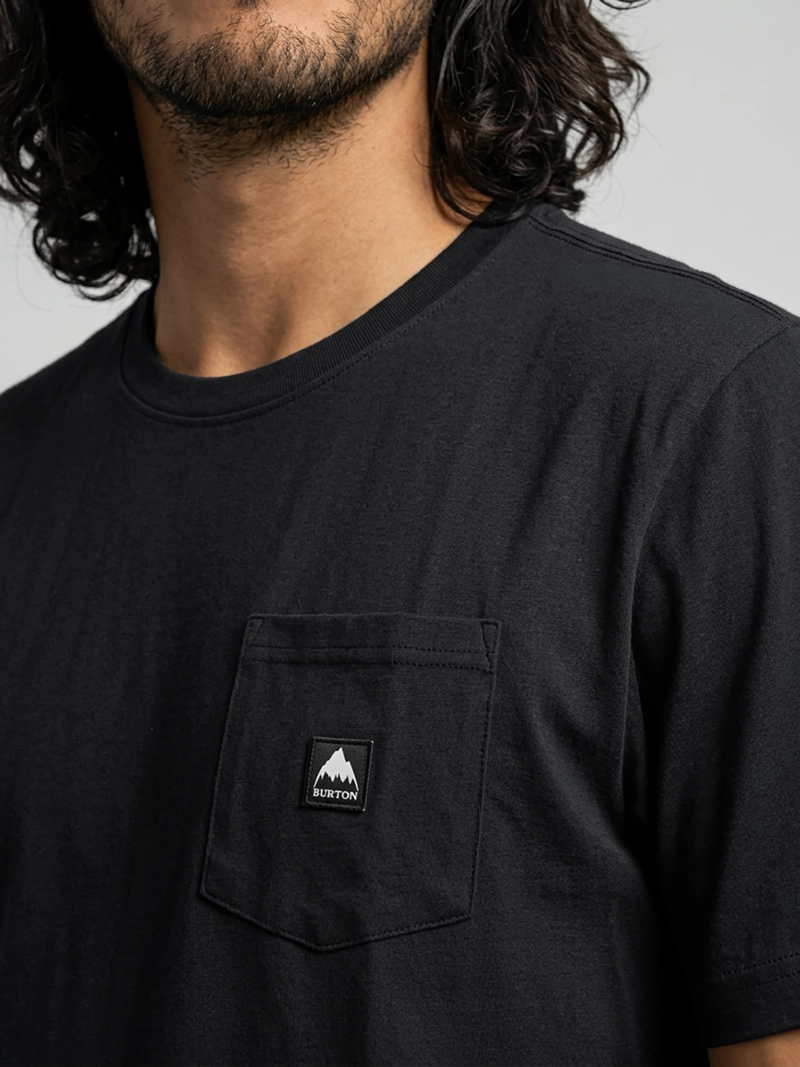 POLERA M/C HOMBRE T-SHIRT SHORT/REG FI NEGRO BURTON - 4
