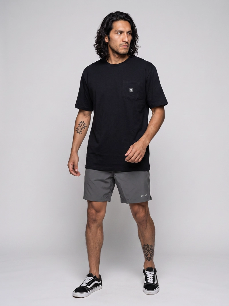 POLERA M/C HOMBRE T-SHIRT SHORT/REG FI NEGRO BURTON - 6
