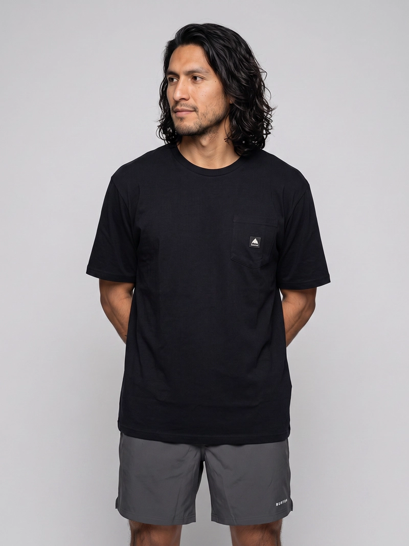 POLERA M/C HOMBRE T-SHIRT SHORT/REG FI NEGRO BURTON - 8