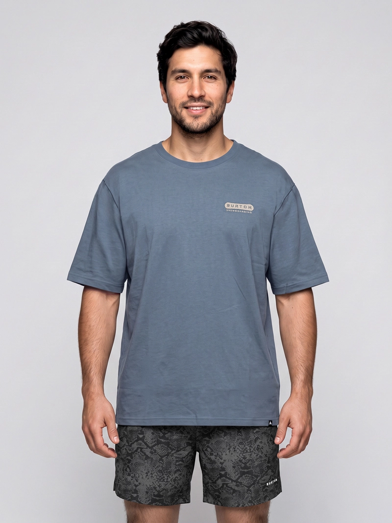 POLERA M/C HOMBRE T-SHIRT NEGRO SHORT/REG FI BURTON - 5