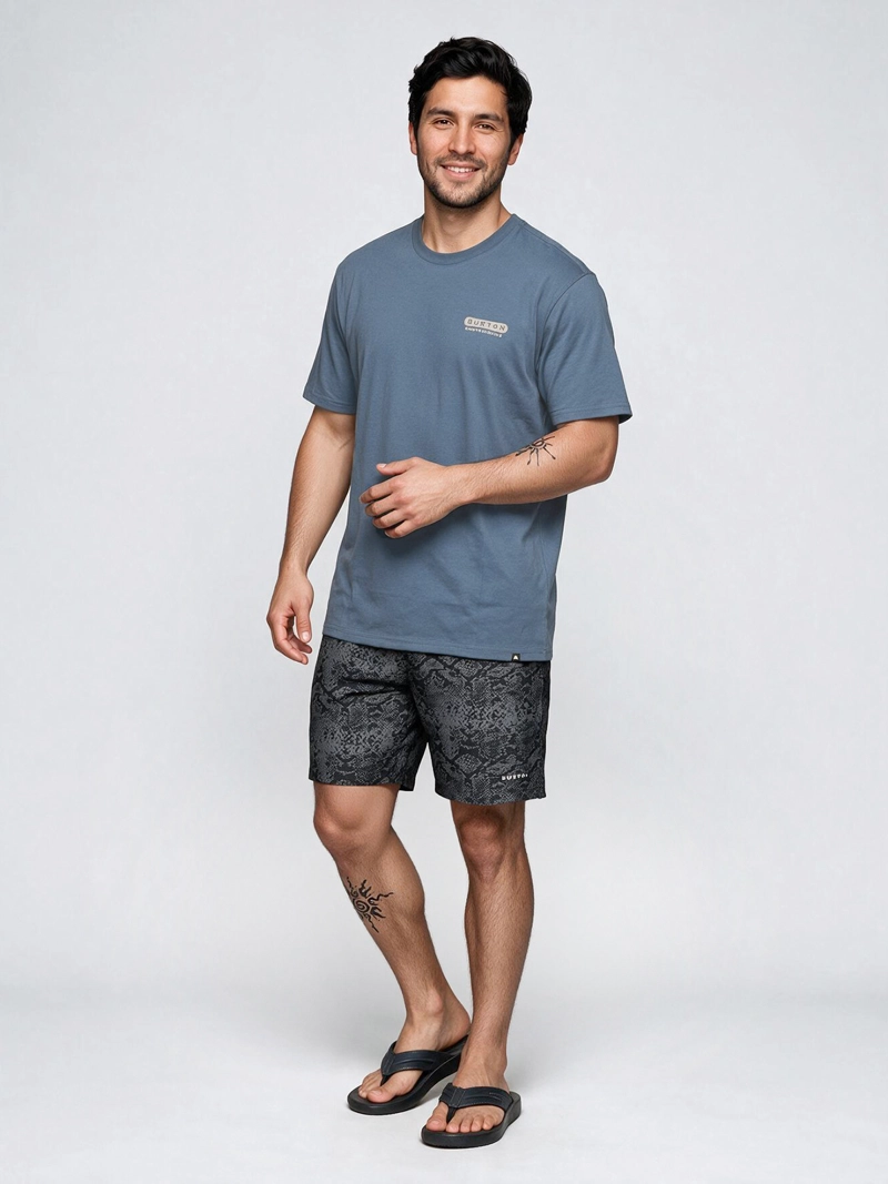 POLERA M/C HOMBRE T-SHIRT NEGRO SHORT/REG FI BURTON - 6