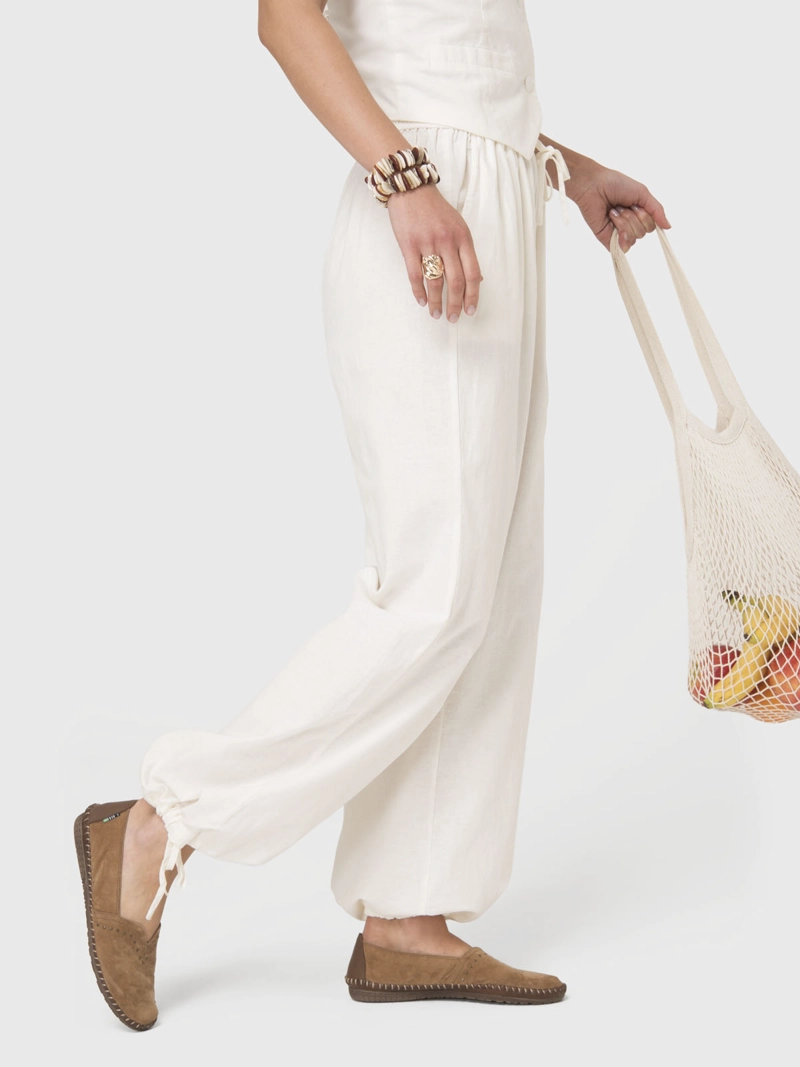 PANTALON MUJER LINEN PANT CRUDO BSOUL - 4