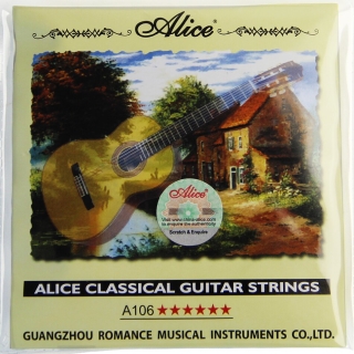 SET DE CUERDAS GUITARRA CLÁSICA A106 ALICE | Bronce - 1