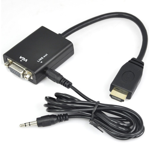 ADAPTADOR VIZMARK HDMI A VGA CON AUDIO BIRLINK