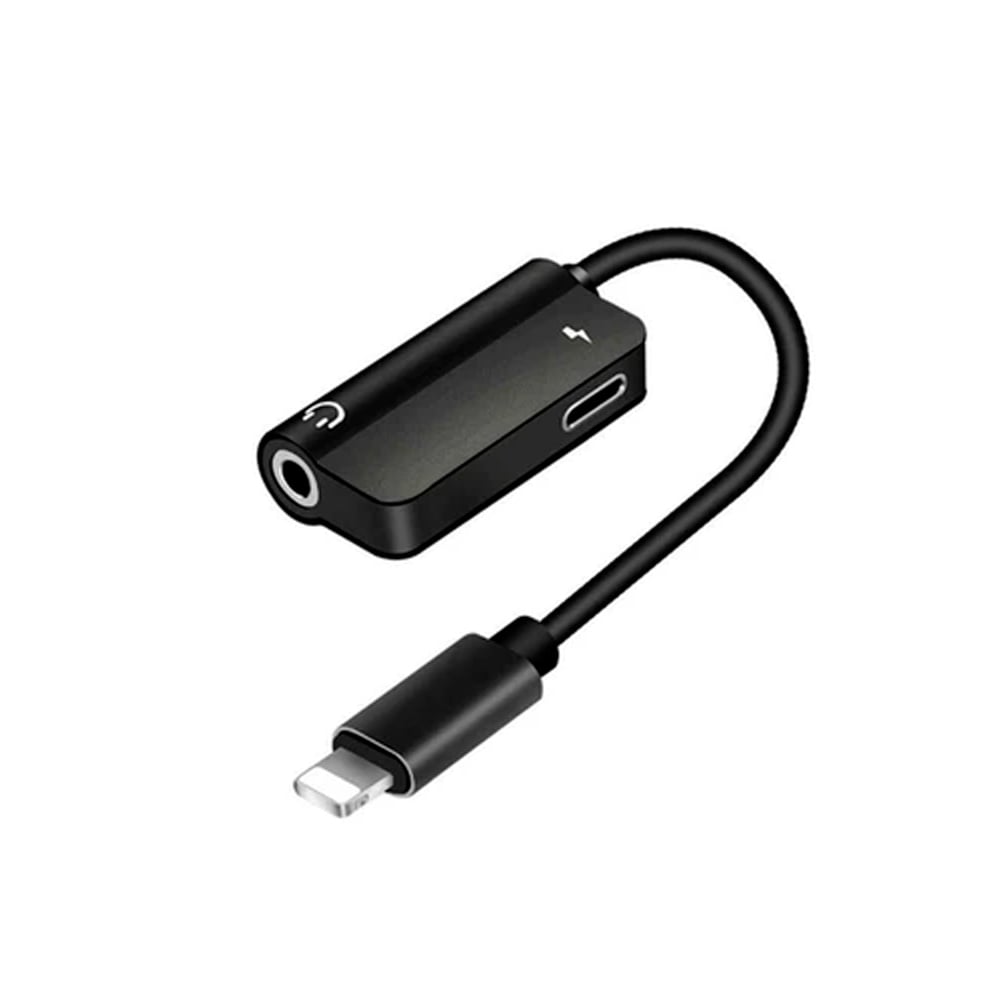 ADAPTADOR / DIVISOR LIGHTNING PARA AUDIO 3,5MM Y CARGA FUJITEL - 1