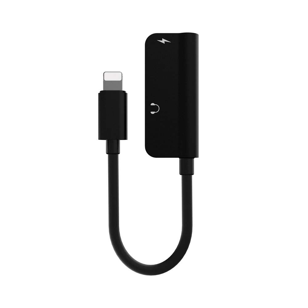 ADAPTADOR / DIVISOR LIGHTNING PARA AUDIO 3,5MM Y CARGA FUJITEL - 2
