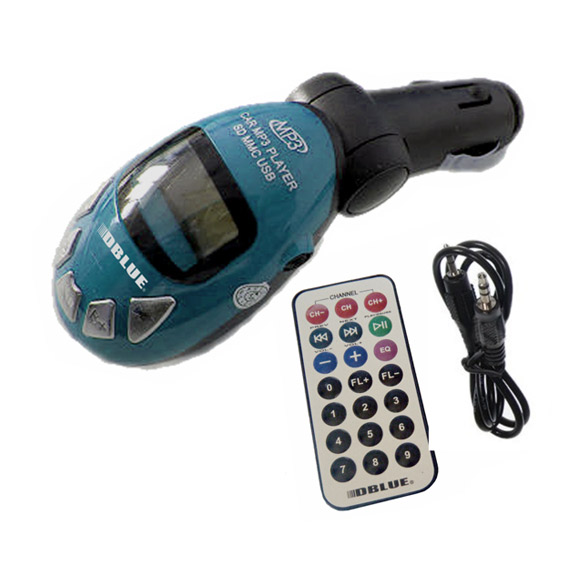 TRANSMISOR FM DE MP3/SD/USB/CON CONTROL PARA AUTOMÓVIL DBLUE DBTR200 - 1