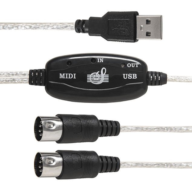 CABLE USB EPIC ADAPTADOR AUDIO SONIDO TECLADO INTERFAZ MIDI - 1
