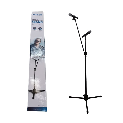 ATRIL PEDESTAL DE MICRÓFONO CON BOOM PHILCO MS200 - 1