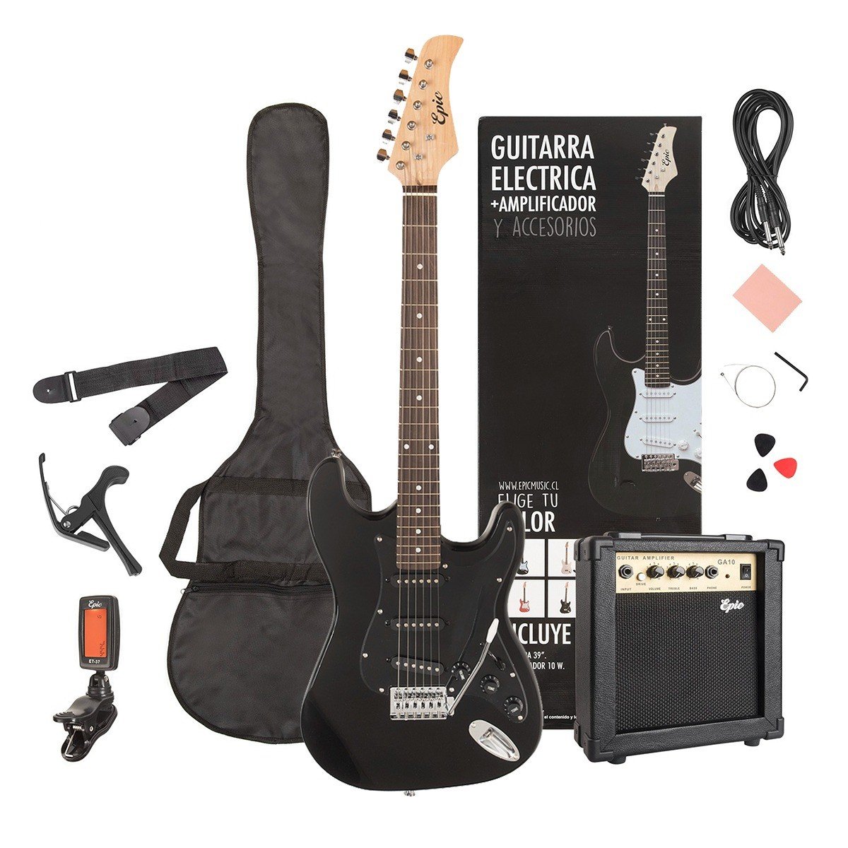 PACK GUITARRA ELÉCTRICA PRO CON AMPLIFICADO 10W - 1