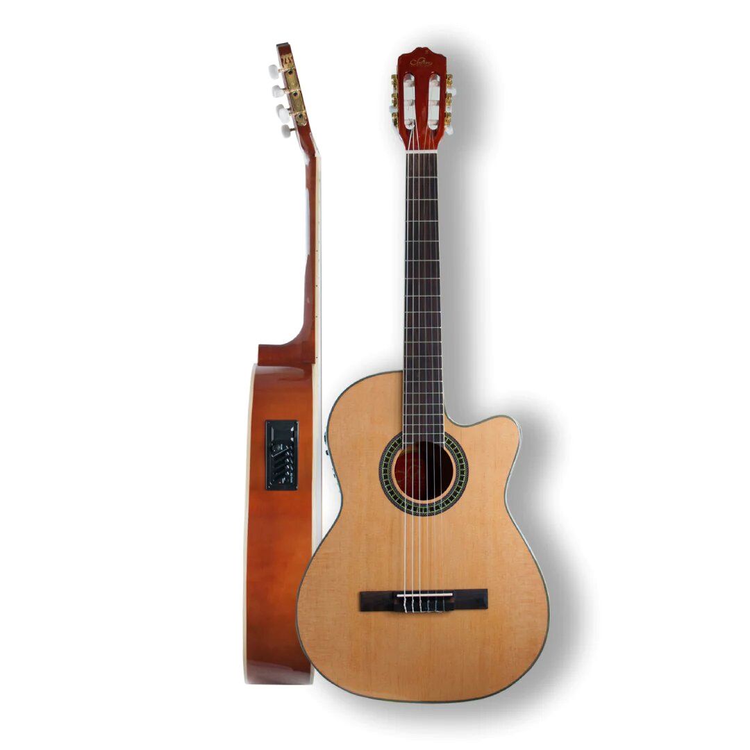 GUITARRA ELECTROACUSTICA SEVILLANA ADULTO CON FUNDA - 1