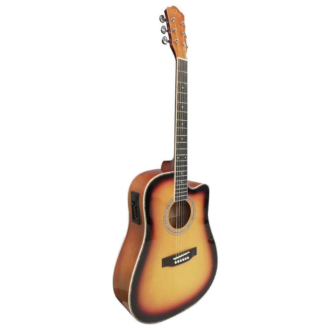 GUITARRA ELECTROACUSTICA SEVILLANA 41 PULGADAS ADULTO CON FUNDA - 1