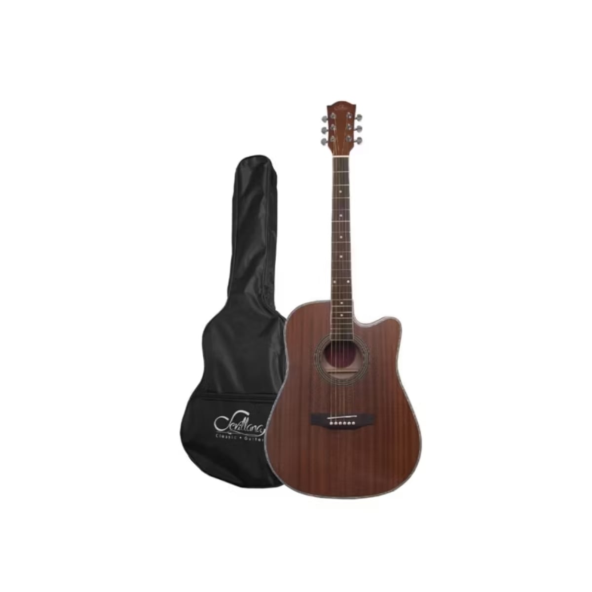 GUITARRA ELECTROACUSTICA SEVILLANA 41 PULGADAS CON FUNDA - 2