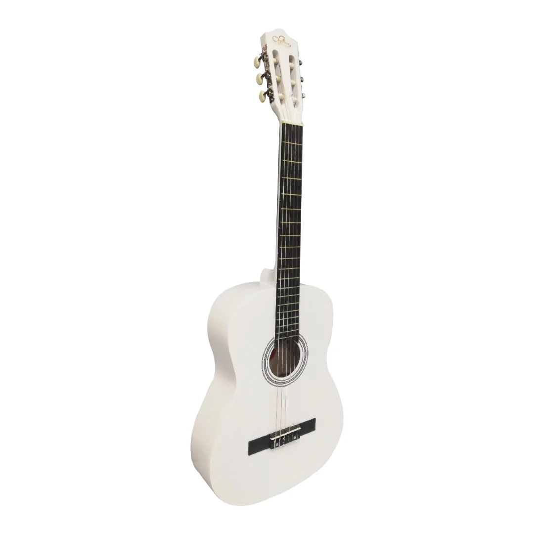 GUITARRA CLASICA SEVILLANA CON ALMA Y FUNDA BLANCA 39 PULGADAS (97,5CMS) - 2