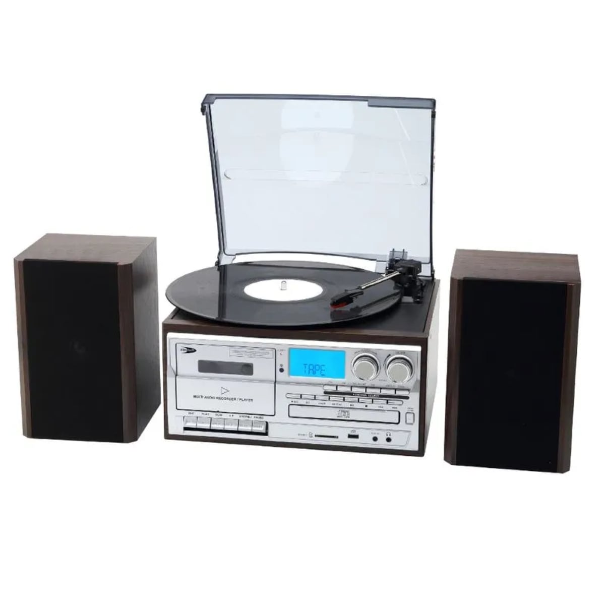 TORNAMESA BLUETOOTH CON CD Y CASSETTE MAS PARLANTE EXTERNO INTROTECH - 2