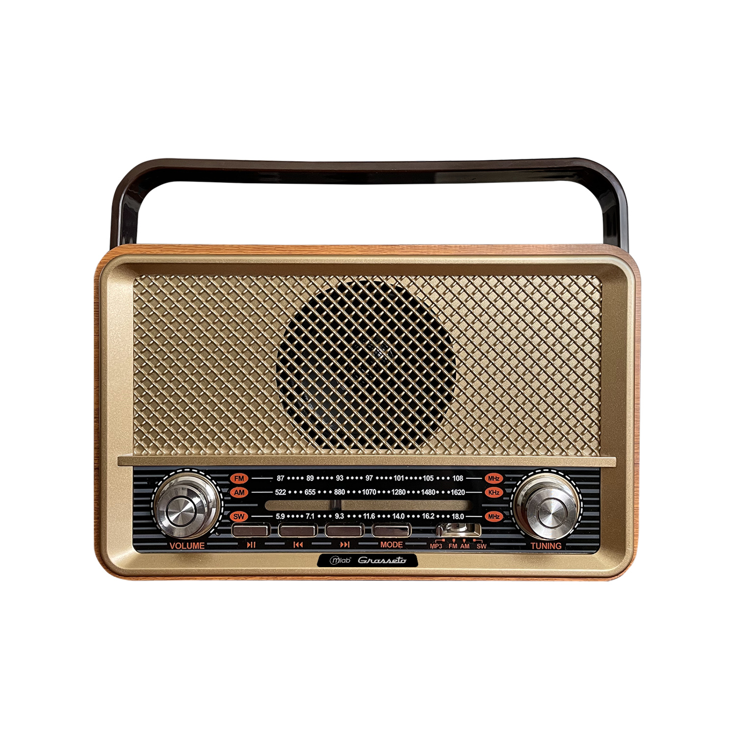 RADIO BLUETOOTH MLAB PORTATIL RETRO AM/FM GROSSETO RECARGABLE - 2