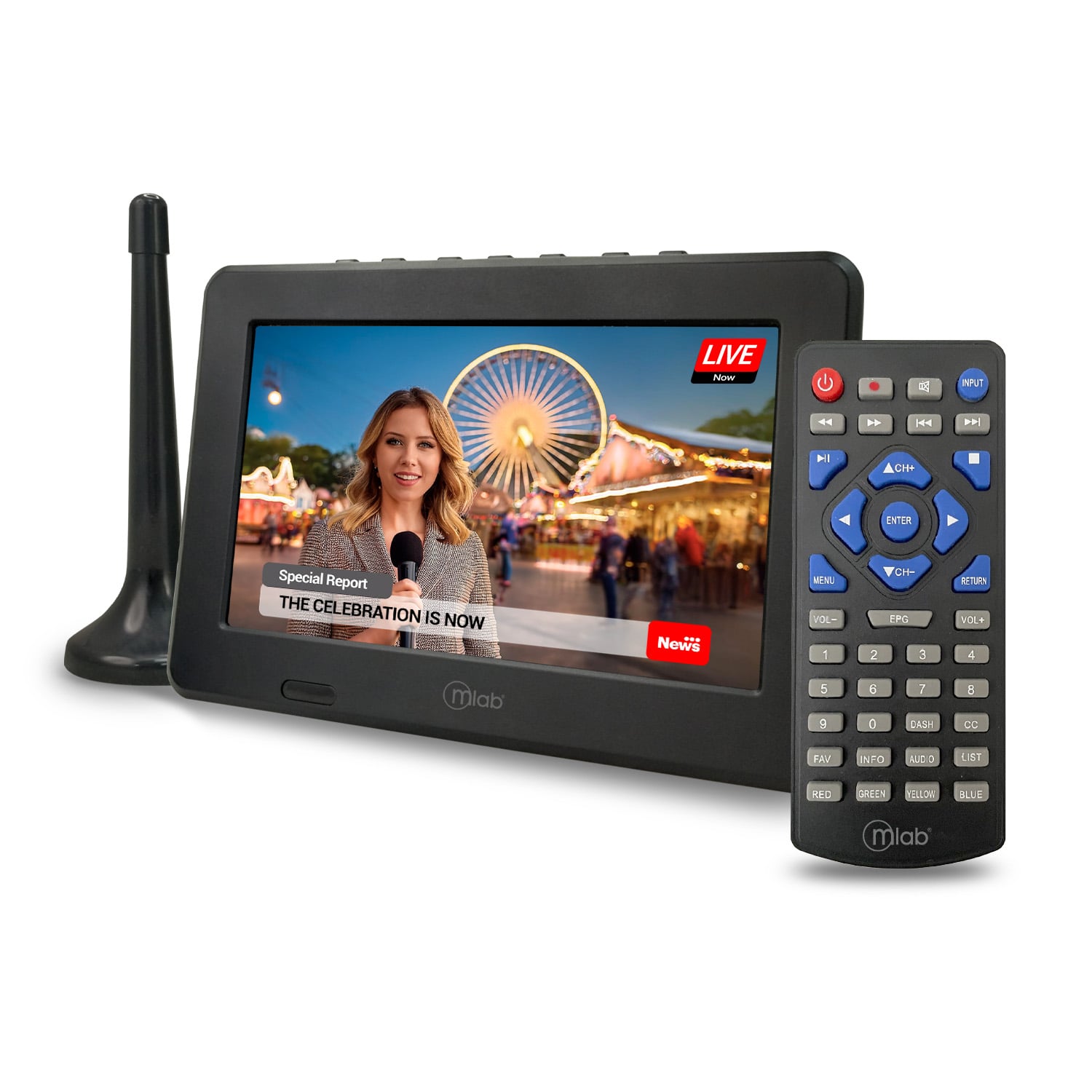 TELEVISOR COLOR DIGITAL PORTATIL 7 PULGADAS MLAB RECARGABLE - 1