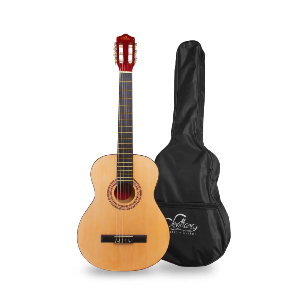 GUITARRA SEVILLANA CLASICA INFANTIL 34 PULGADAS 85CMS CON FUNDA - 1