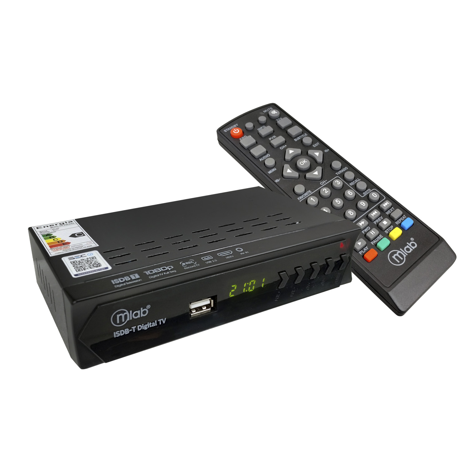 DECODIFICADOR SEÑAL TV DIGITAL ISDB-T TERRESTRE MLAB CON ANTENA 5DBI Y CABLE HDMI - 1