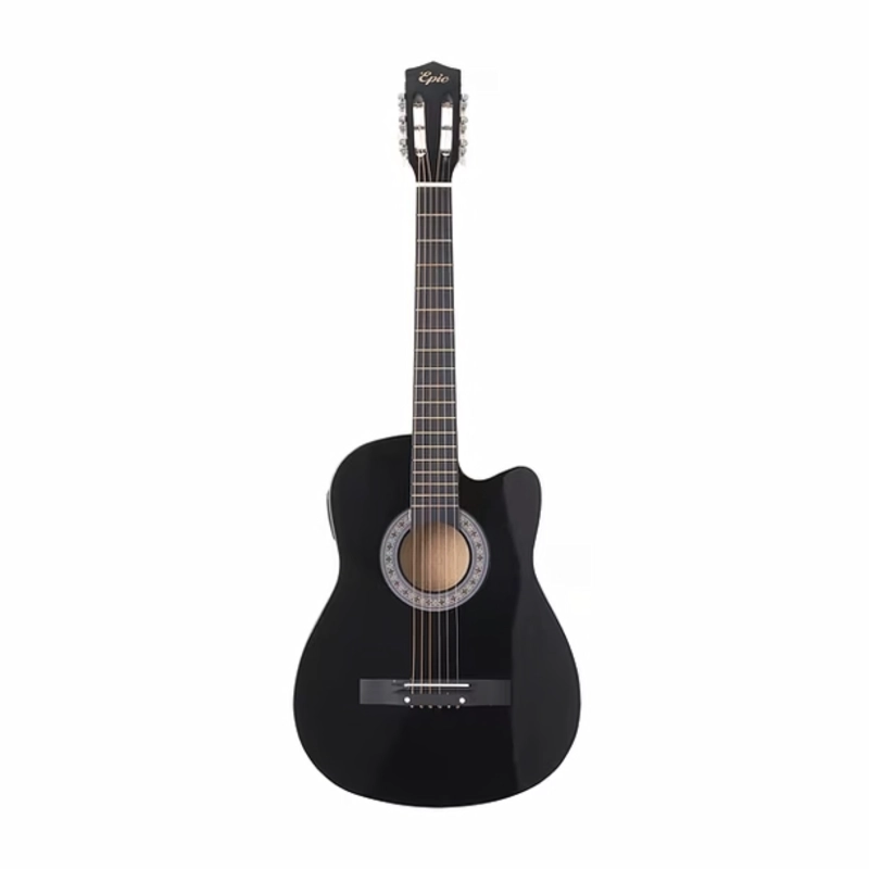 GUITARRA ELECTROACUSTICA EPIC 38 PULGADAS NEGRA + AMPLIFICADOR DE 5W - 1