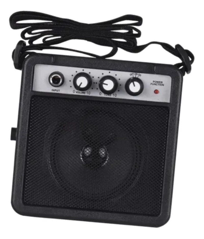 GUITARRA ELECTROACUSTICA EPIC 38 PULGADAS NEGRA + AMPLIFICADOR DE 5W - 3