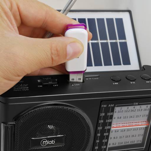 RADIO PORTATIL AM/FM SOLAR RECARGABLE CON LINTERNA MLAB SUNSHINE - 4