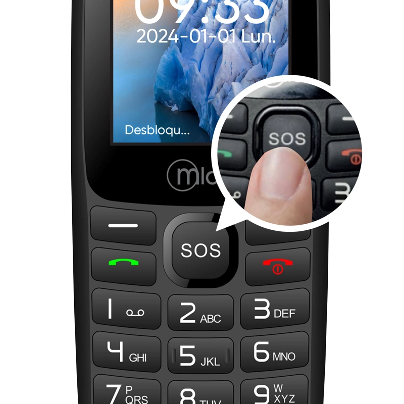 CELULAR SENIOR ADULTO MAYOR MLAB 4G-3G SOS 1,8 PULGADAS BARRA - 4