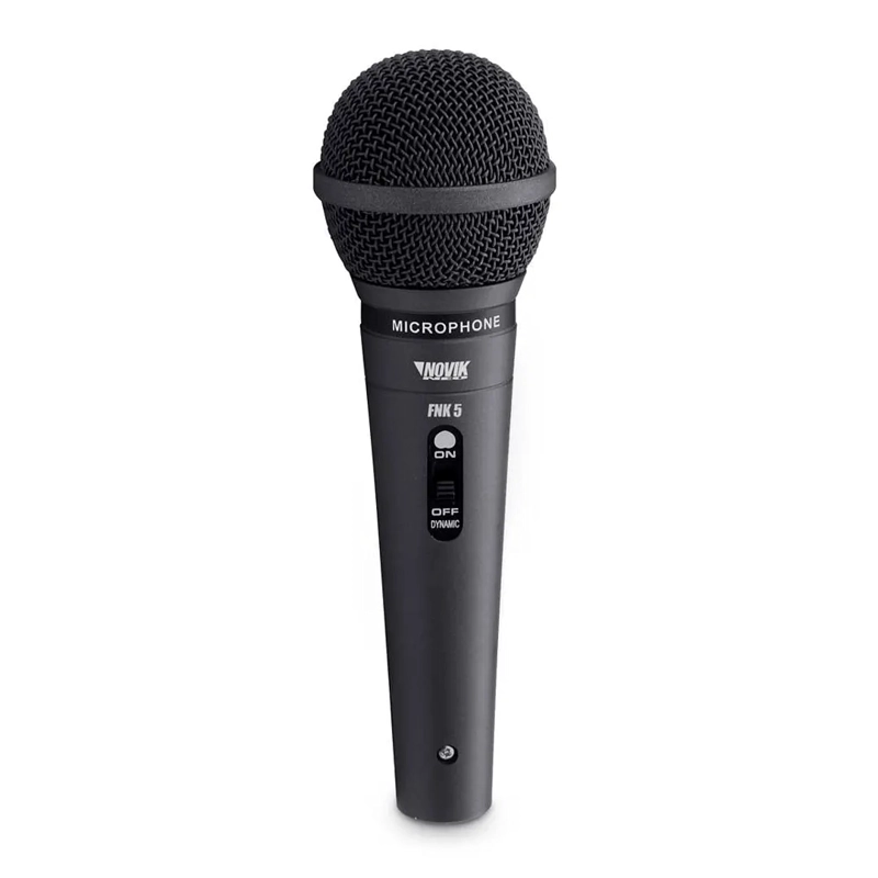 MICROFONO VOCAL DE MANO CON CABLE 4.5MTS NOVIK FNK5 - 1