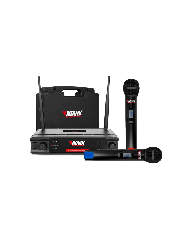 MICROFONO INALAMBRICO DOBLE PROFESIONAL NOVIK UNK330 UHF - 2