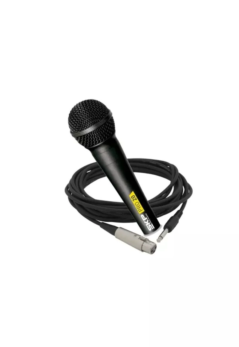 MICROFONO VOCAL DE MANO DINAMICO SKP PRO20 CON CABLE 5MTS - 5
