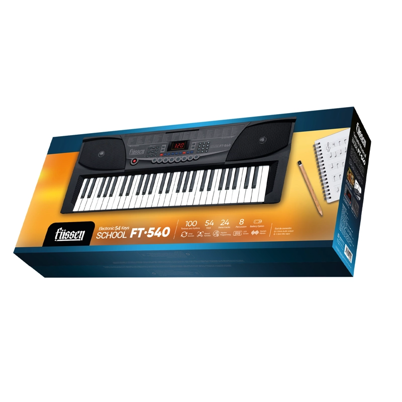 TECLADO MUSICAL ELECTRONICO FUSSEN FT-540 54 TECLAS SCHOOL 255 RITMOS - 2
