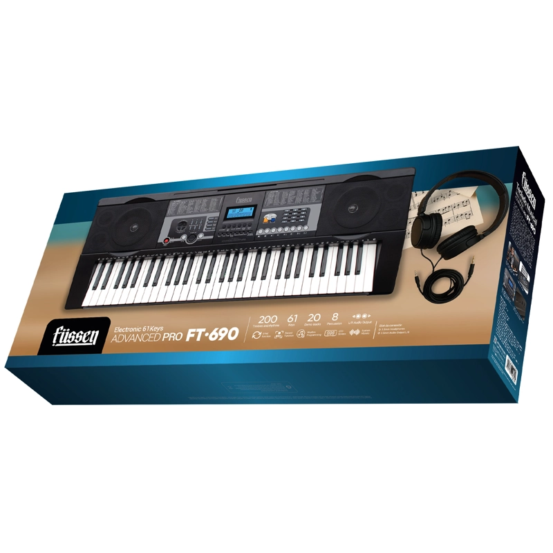 TECLADO MUSICAL ELECTRONICO FUSSEN FT-690 61 TECLAS ADVANCED PRO 200 RITMOS - 3