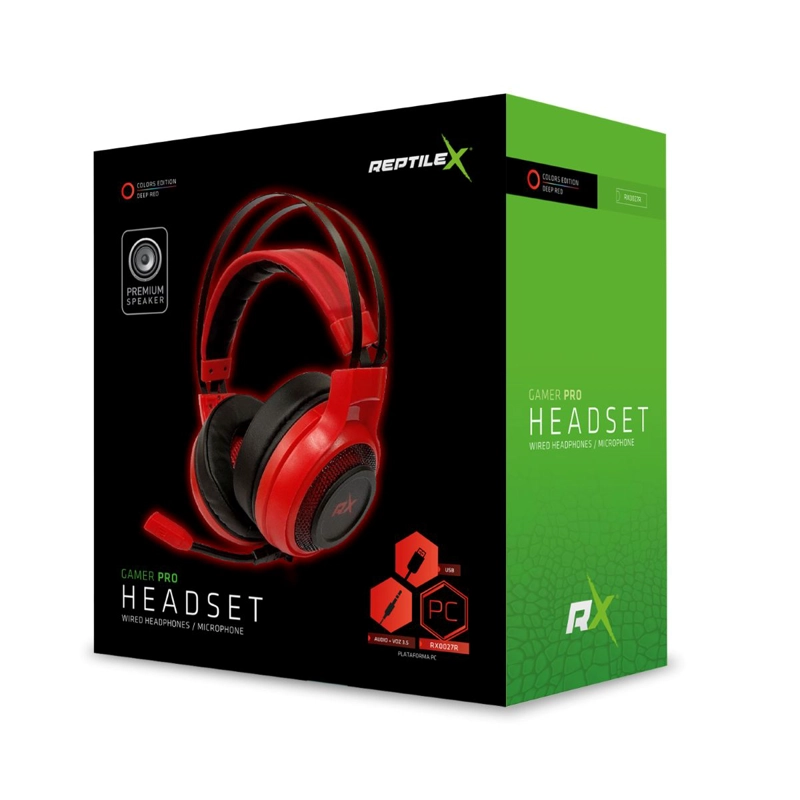 AUDIFONOS HEADSET GAMER REPTILEX RX0027R CONSOLAS Y PC - 2