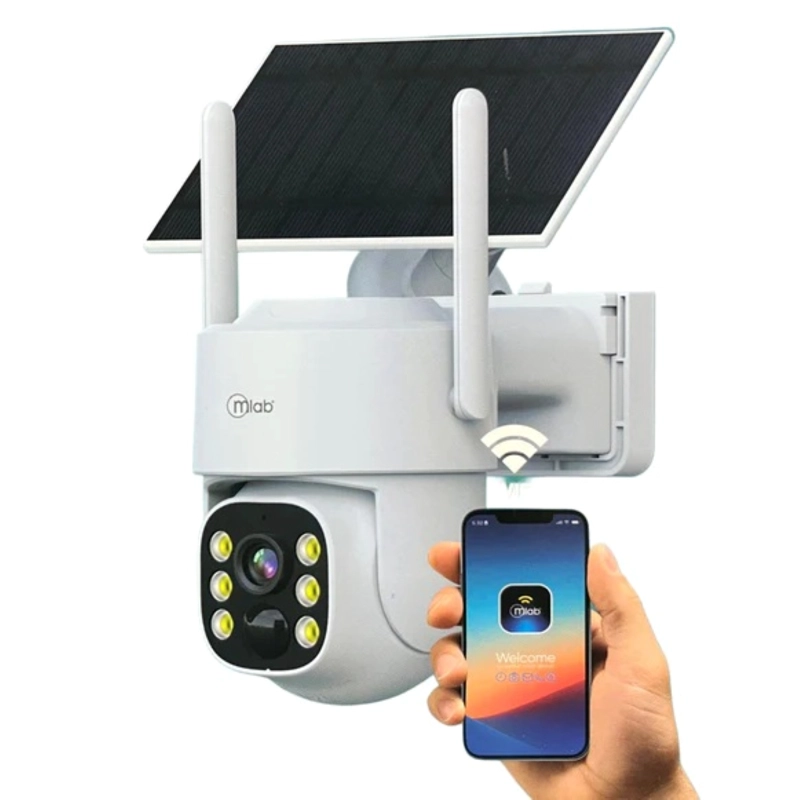 CAMARA DE SEGURIDAD PTZ INALAMBRICA SOLAR HEAD VISION WIFI MLAB 9464 - 1