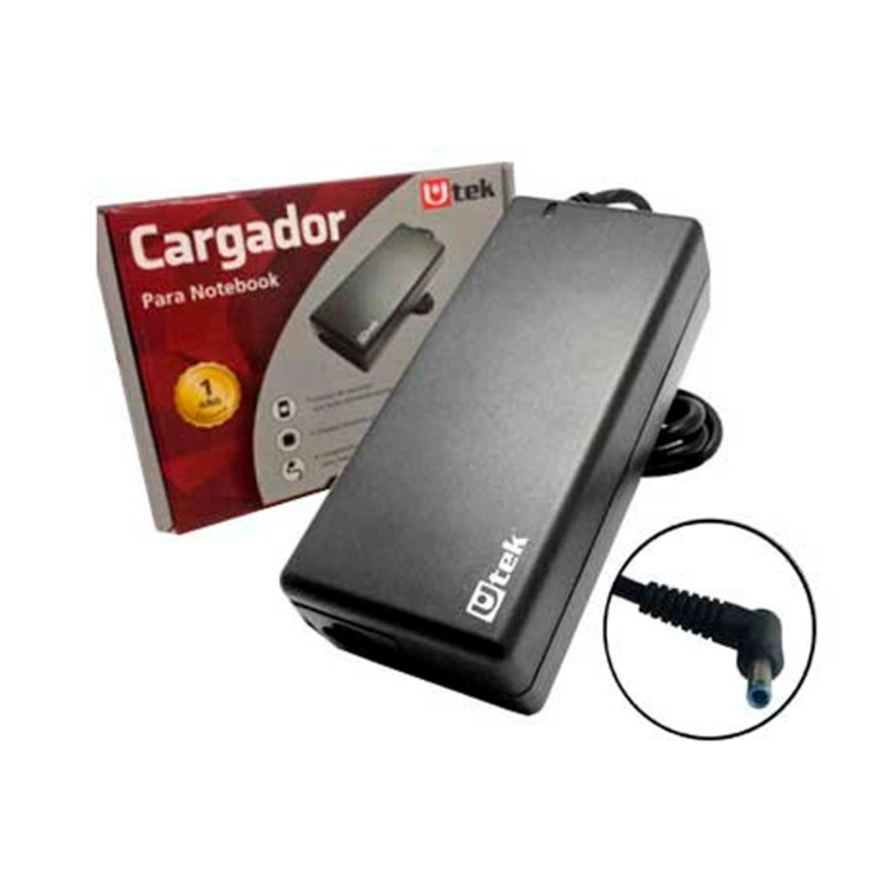 CARGADOR NOTEBOOK COMPATIBLE HP 19.5V 2.31A CERTIFICADO UT-HP45 PUNTA AZUL - 1
