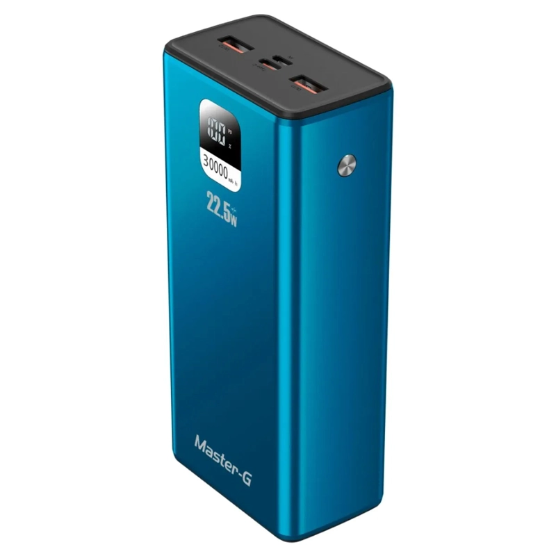 BATERIA EXTERNA POWER BANK 30000 MAH 22.5W UCP20LPD MASTER-G - 1