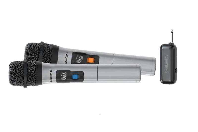 MASTER-G MICROFONOS INALAMBRICOS SET DE 2 UNIDADES UHF CON RECEPTOR - 3