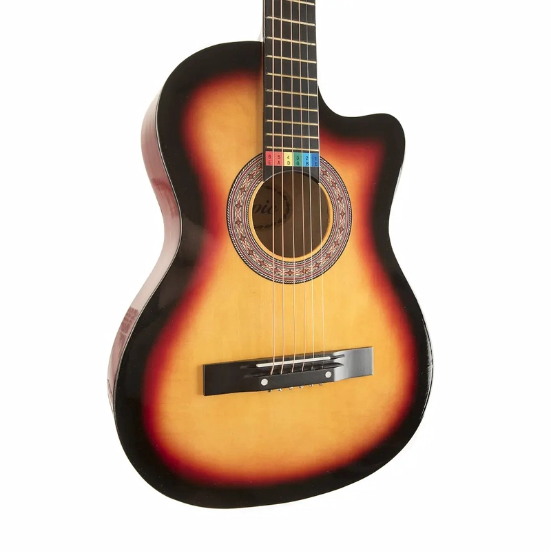 GUITARRA ELECTROACUSTICA EPIC 38 PULGADAS SUNBURT CON FUNDA - 2