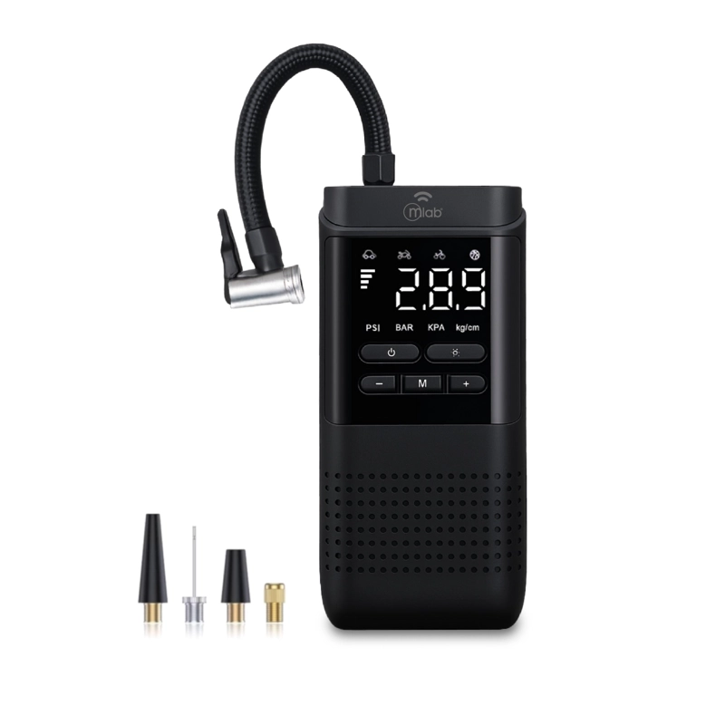 COMPRESOR DE AIRE NEUMATICOS PORTATIL DIGITAL MLAB 51PSI POWER BANK 4000MAH - 2
