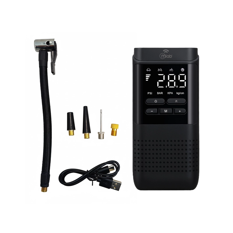 COMPRESOR DE AIRE NEUMATICOS PORTATIL DIGITAL MLAB 51PSI POWER BANK 4000MAH - 4