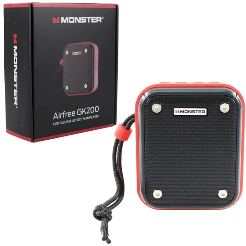 PARLANTE AMPLIFICADOR PORTATIL BLUETOOTH MONSTER AIRFREE GK200 CON MICROFONO CINTILLO - 3