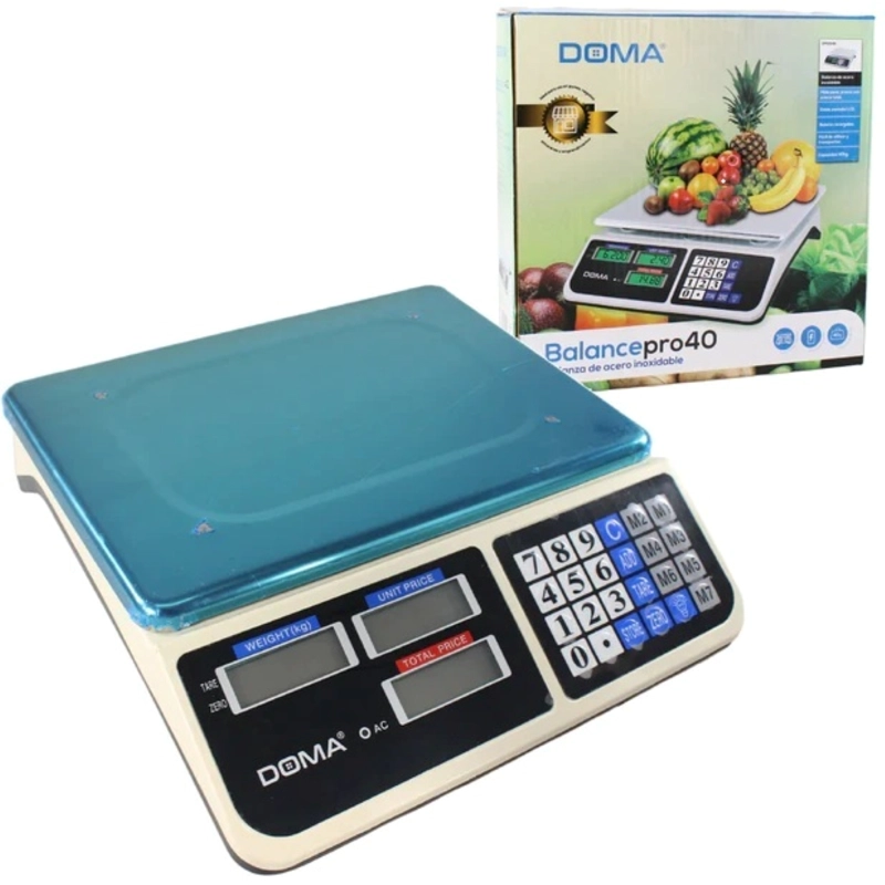 BALANZA DE NEGOCIO ACERO INOXIDABLE 40KG DOMA BALANCE PRO40 - 2