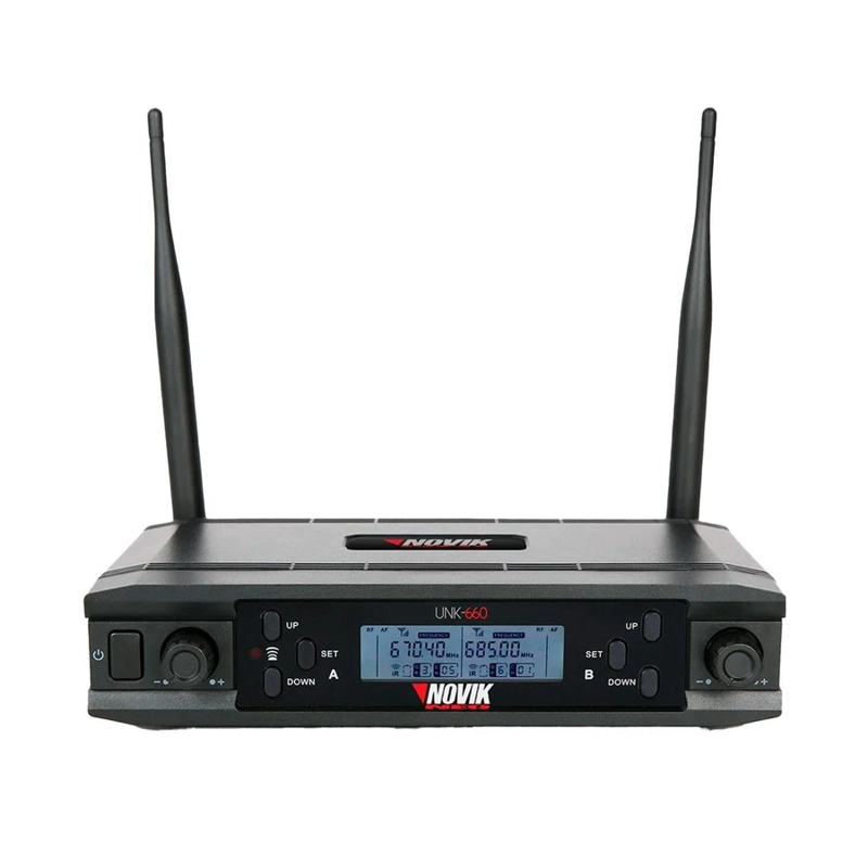 MICROFONO DOBLE INALAMBRICO PROFESIONAL NOVIK UNK660 - 5
