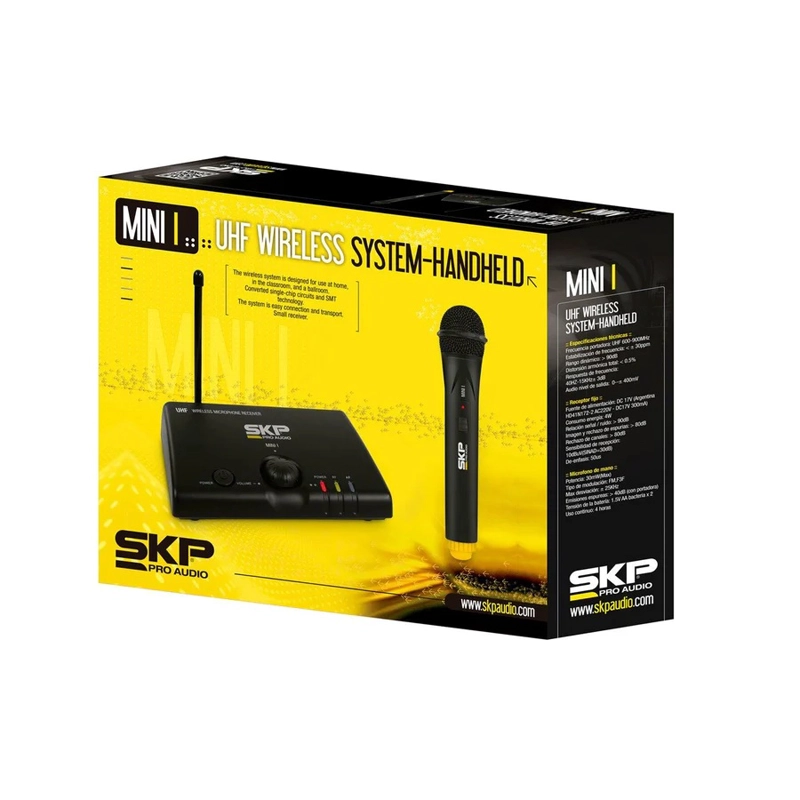 MICROFONO INALAMBRICO VOCAL UHF SKP MINI I - 3