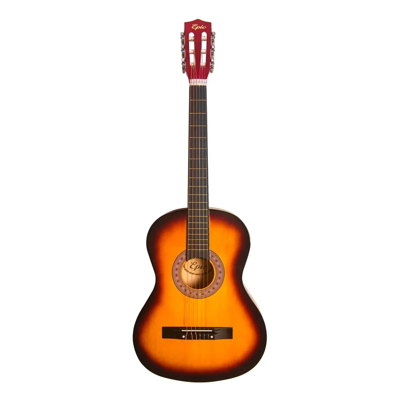 GUITARRA CLASICA EPIC SUN 38 PULGADAS 95CMS CON AFINADOR Y UÑETAS - 2