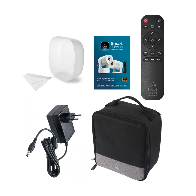PROYECTOR MLAB SMART TUBE WIFI RECARGABLE DUAL BAND 1080P CON BOLSO 9711 - 5